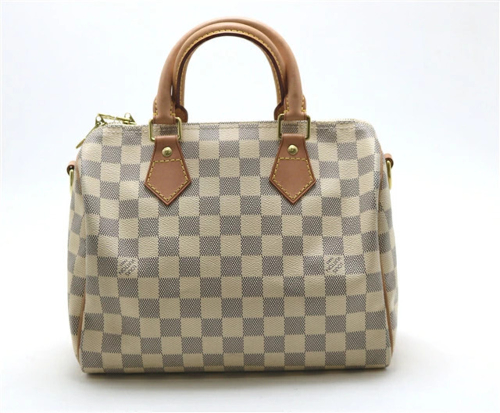 LOUIS VUITTON Speedy Bandouliere Shoulder Bag Handbag Azur White
